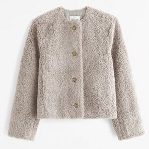 Abercrombie Sherpa Collarless Jacket
